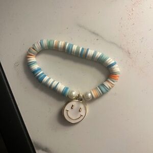 Clay bead smiley face bracelet